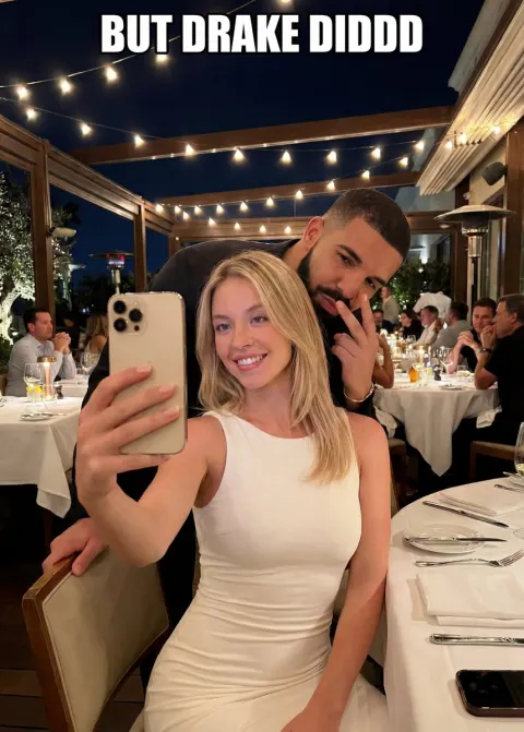 Selfie Photobombed at Dinner