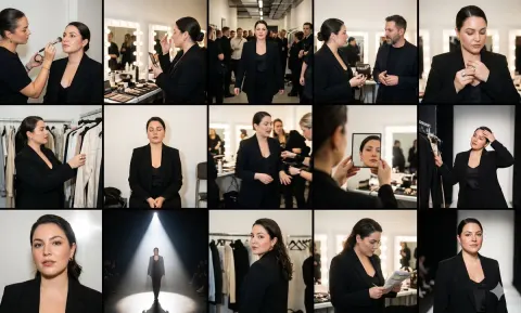 Backstage Fashion Week Contact Sheet