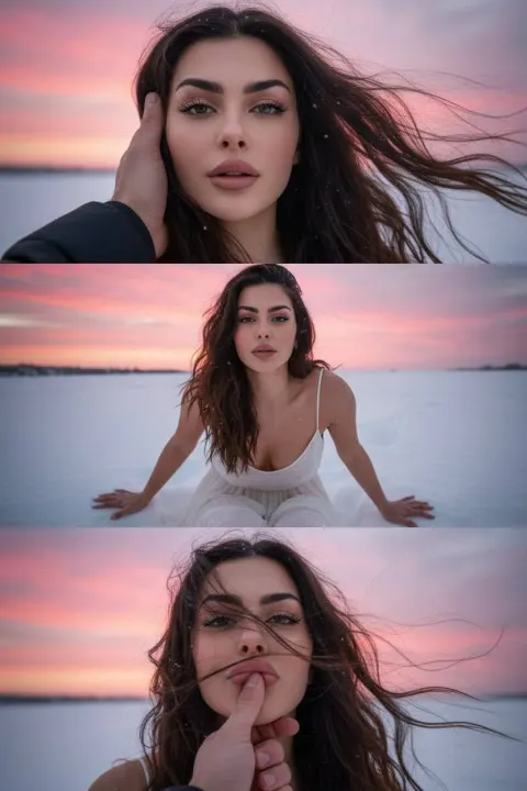Frosted Pink Triptych