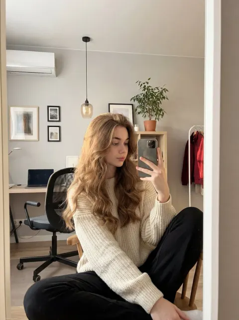 Cozy Mirror Selfie Moment