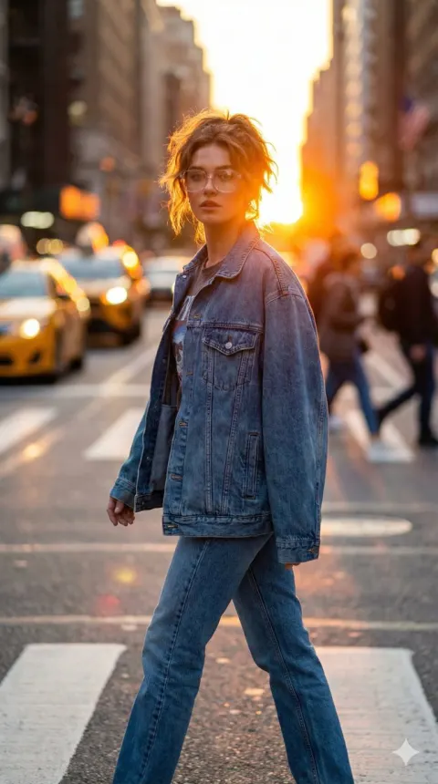 Confident Golden Hour Street Style