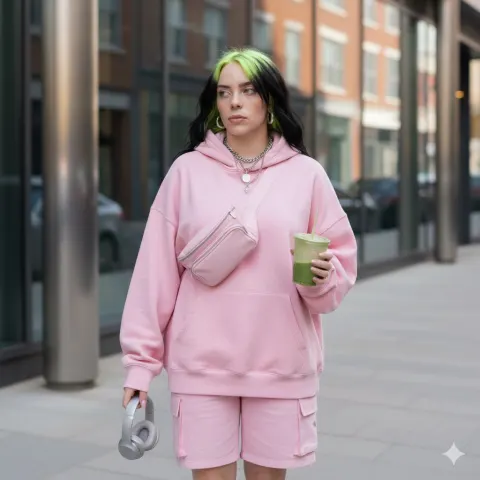 Pink Athleisure Street Portrait