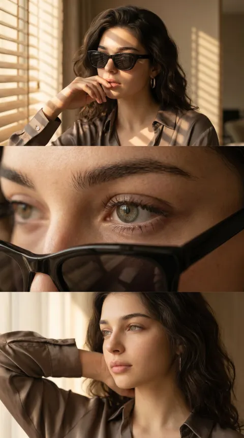 Cinematic Fashion Triptych Portrait