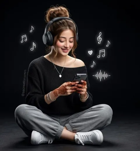 Anime Girl With Headphones