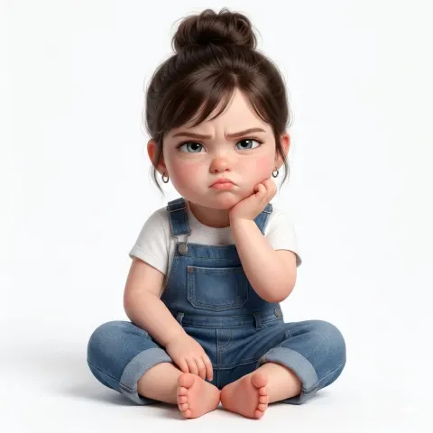 Grumpy Toddler 3D Pixar Render