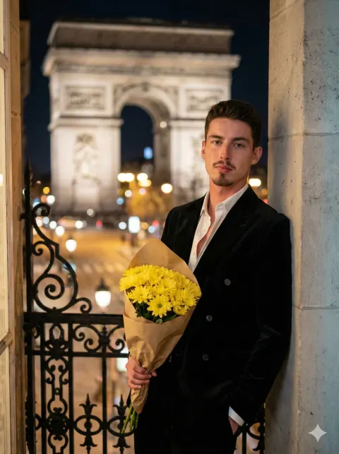 Cinematic Paris Night Portrait