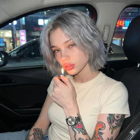 Night Car Lighter Portrait
