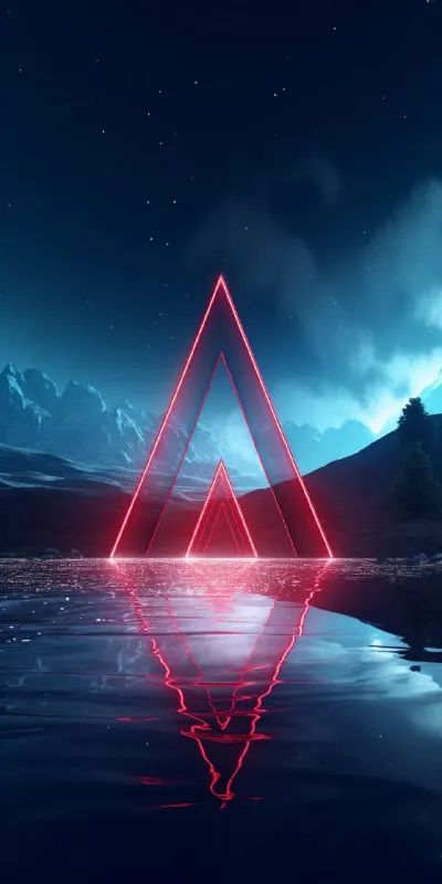 Abstract Tech Pyramid Videogame World Cinematic Scene