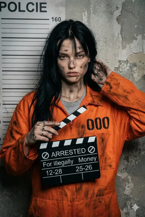 Gritty Prisoner Mugshot Woman