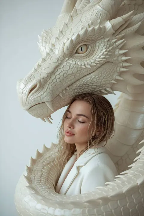 White-Scaled Guardian Embrace