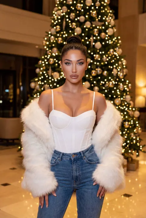 Luxury Christmas Eve Fashion Portrait