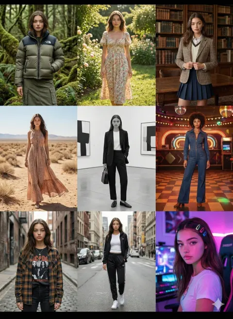 Stylish 3x3 Fashion Lookbook