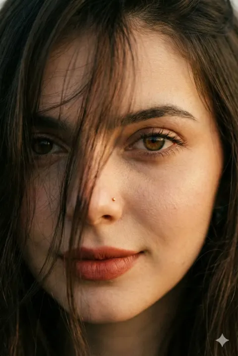 Gaze Through Tangled Hair