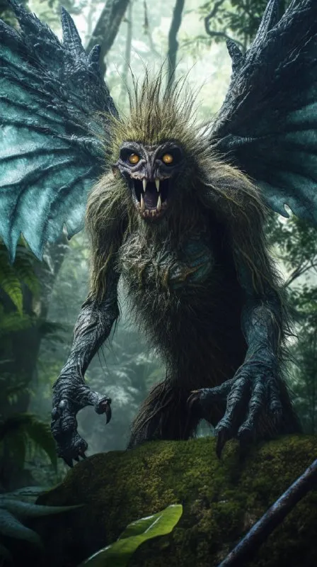 Terrifying Fantasy Monster Full Body Del Toro Style