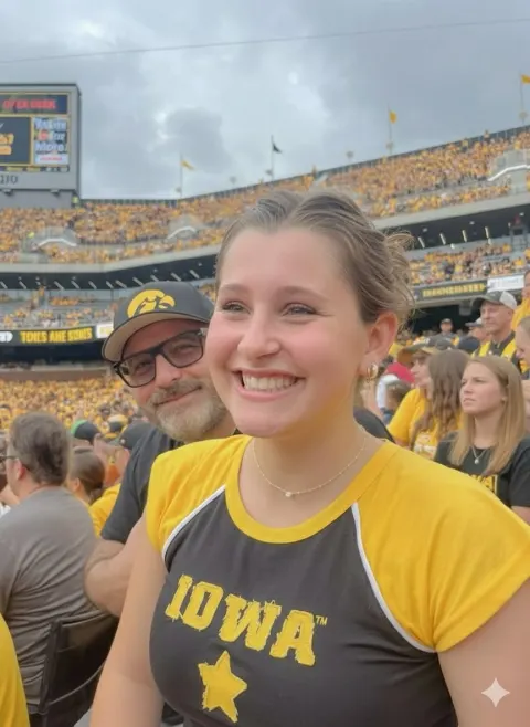 Iowa Hawkeyes Stadium Selfie Portrait