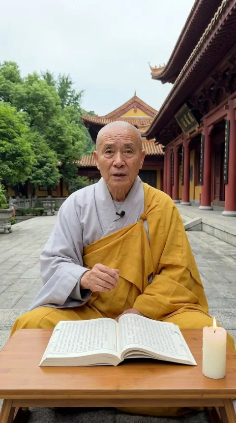 Monk's Candlelit Wisdom