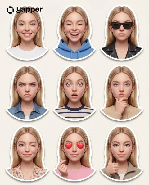 Pixar 3D Character Sticker Pack