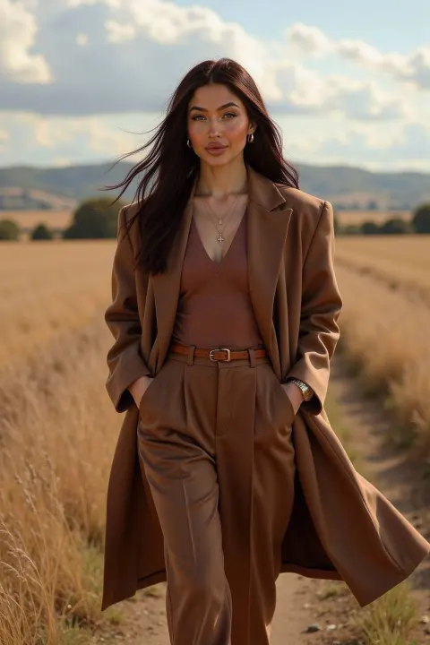 Cinematic Autumn Fashion Editorial Portrait