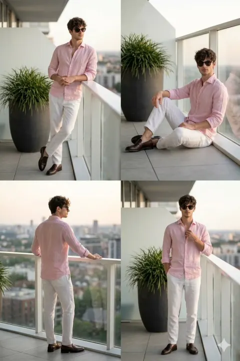 Stylish Man on Luxury Balcony