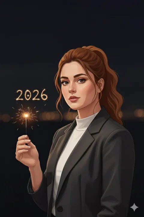 Minimal 2026 New Year Portrait