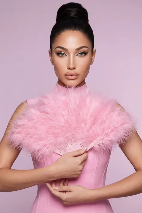 Pink Feather Avant-Garde Fashion Editorial