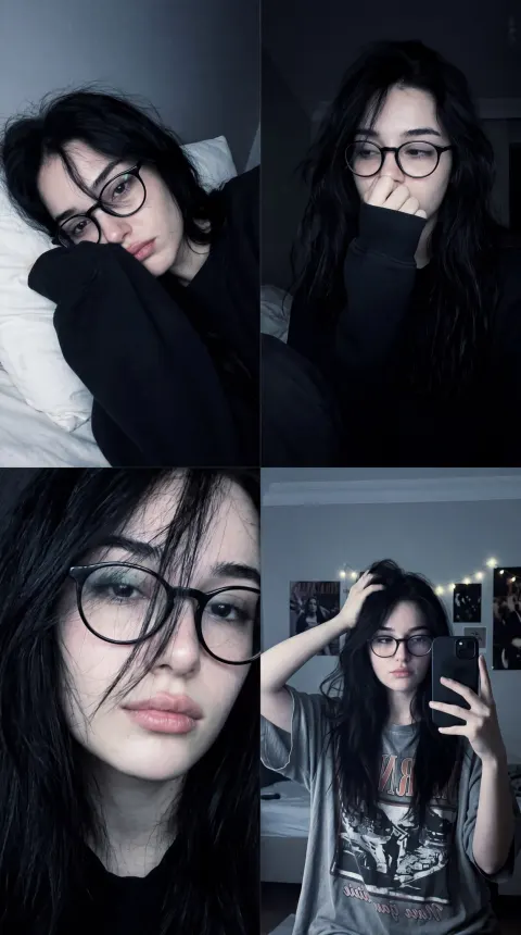Dark Bedroom Mood Collage