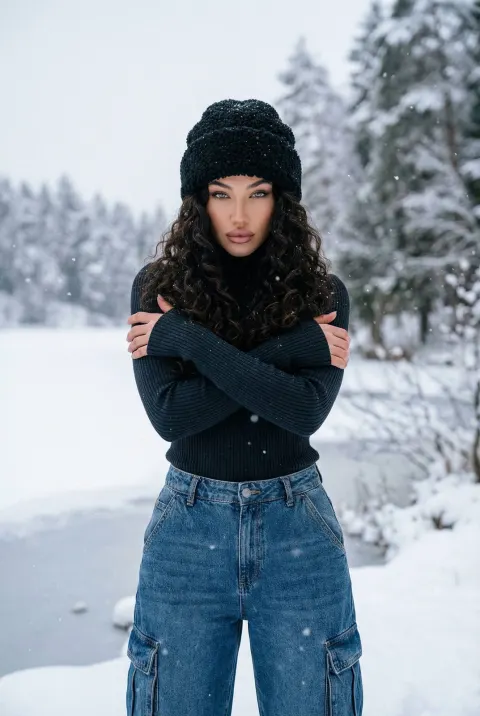 Frozen Lake Winter Portrait