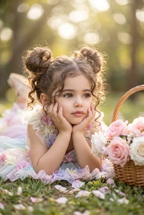 Dreamy Garden Child Portrait