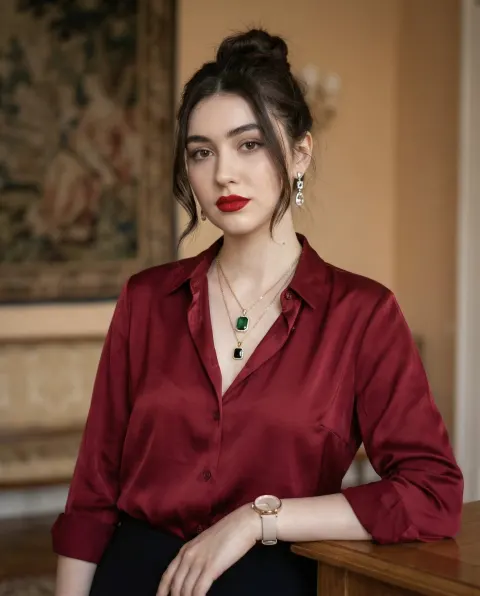 Elegant Satin Portrait