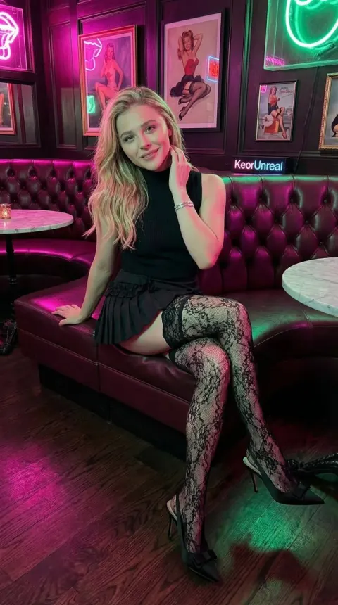 Neon Nightlife Fashion Portrait
