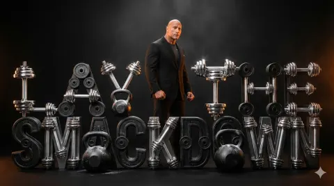 The Rock Smackdown Sculpture