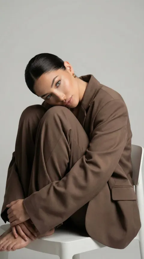Sculptural Minimalist Fashion Portrait