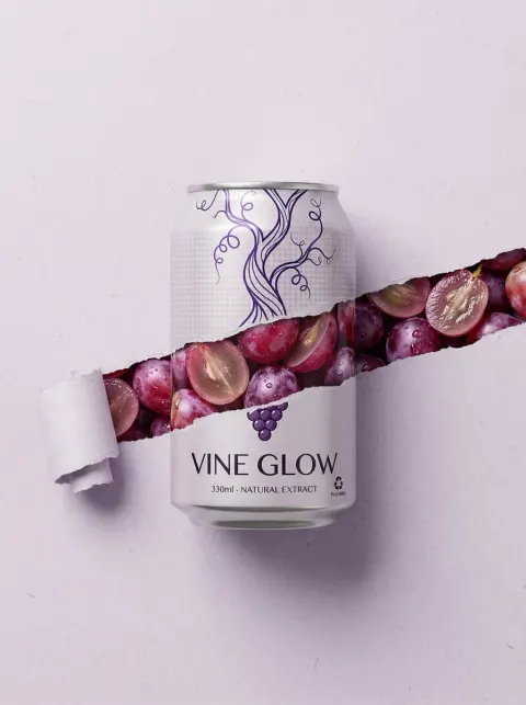 Tear-Effect Can Beverage Ads