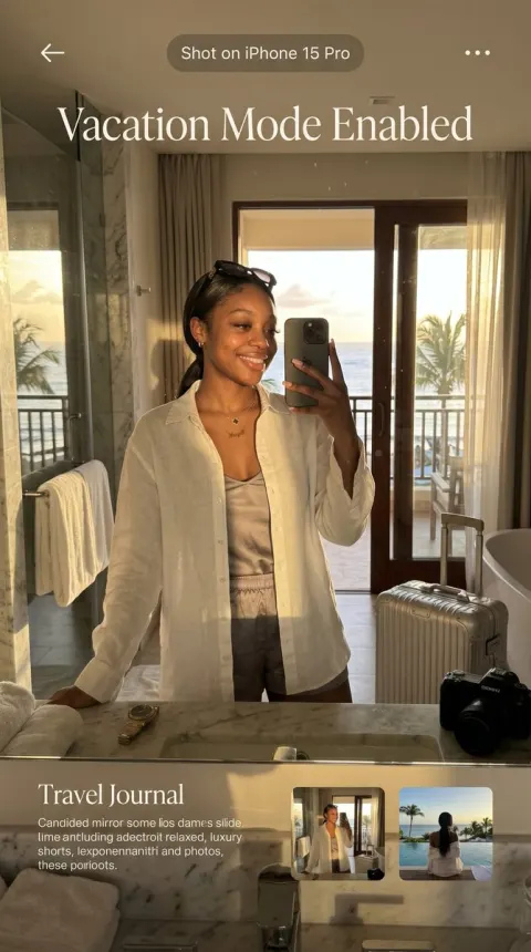 Luxury Vacation Mirror Selfie Poster