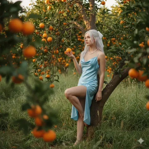 Golden Hour Dream in the Orange Grove