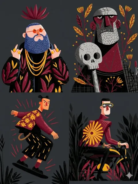 Dark Textured Illustration Art