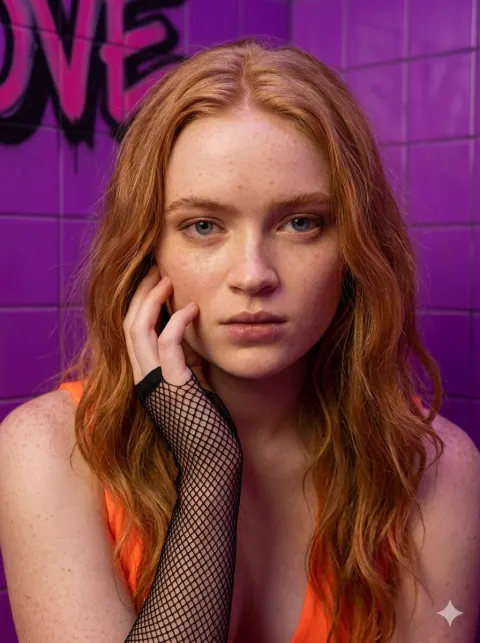 Neon Grunge Street Fashion Portrait