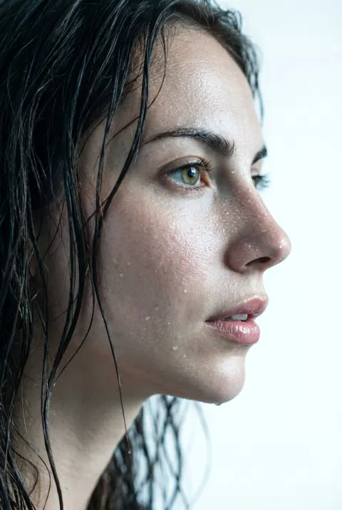 Hyper Realistic Moist Skin Portrait