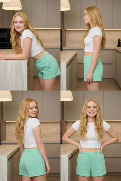 Fit Blonde Kitchen Fashion Shoot