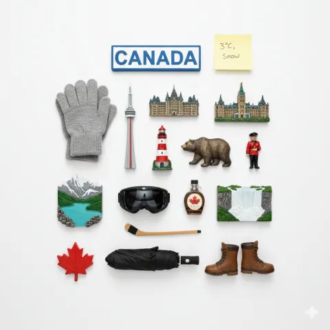 City Magnets Flat Lay Art