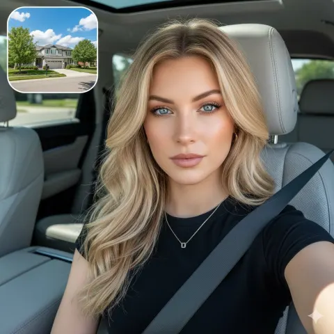 Cinematic SUV Selfie Portrait