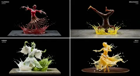 Liquid Sculptures Freeze Global Dance Souls