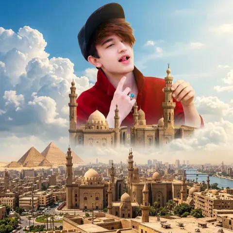 Celestial Goddess Above Ancient City