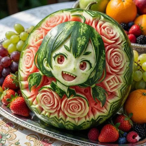 Watermelon Carving Masterpiece Art