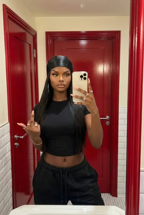Confident Bathroom Mirror Selfie Portrait