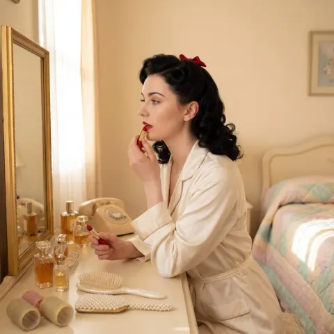 1950s Glamorous Morning Routine