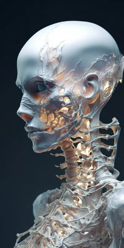 Translucent Skin With Glowing Bones Vogue Cover Portrait