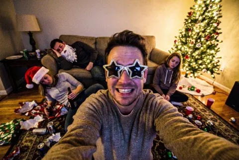 Drunken Christmas Party Selfie Chaos