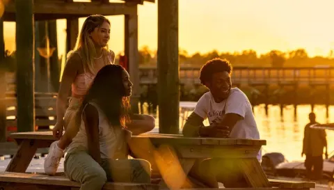 Golden Hour Dock Friends