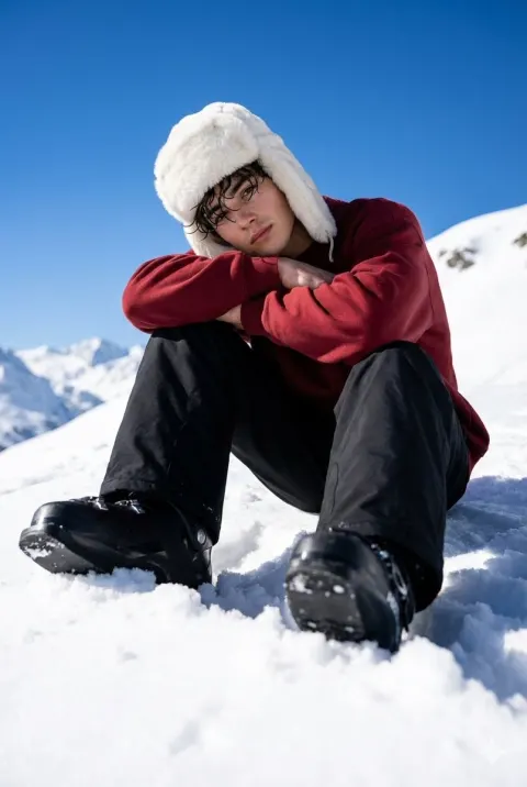 Alpine Snow Portrait in 8K Detail